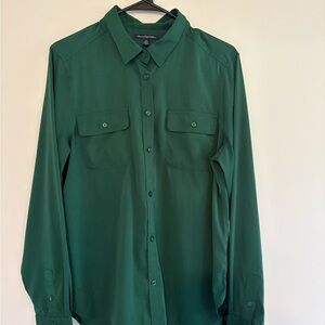 American Eagle Outfitters Forest Green Casual Button Shirt